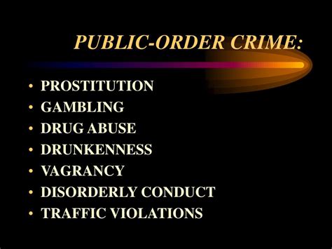 Public Order Crimes .